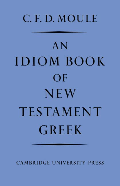 An Idiom Book of New Testament Greek Cover