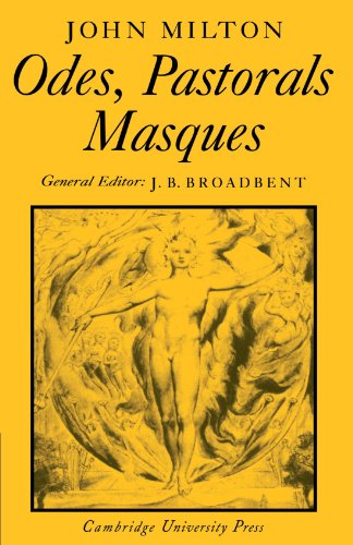 John Milton: odes, pastorals, masques Cover