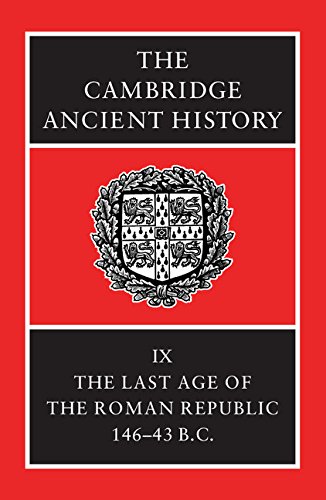 The Last age of the Roman Republic, 146-43 B.C. Cover