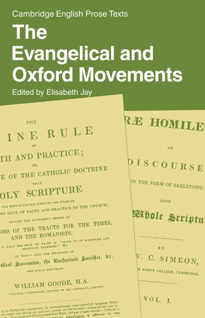 The Evangelical and Oxford movements Cover
