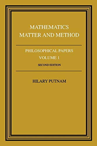 Mathematics, matter, and method Cover