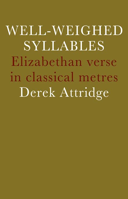 Well-Weighed Syllables Cover