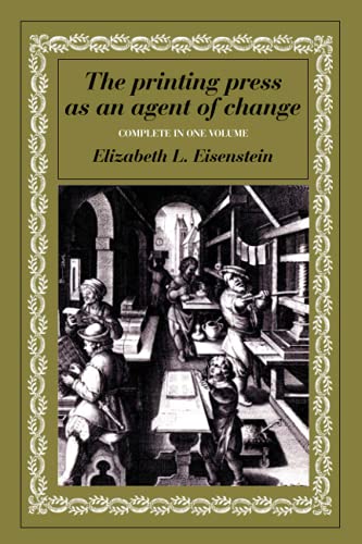 The printing press as an agent of change Cover