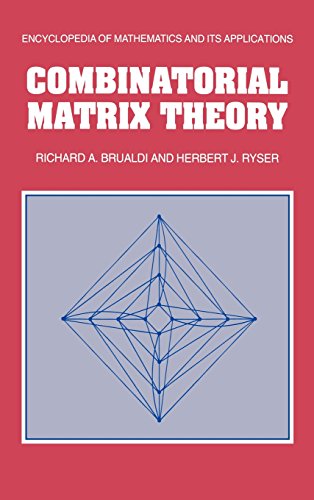 Combinatorial matrix theory Cover