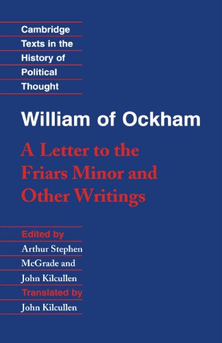 A letter to the Friars Minor, and other writings Cover