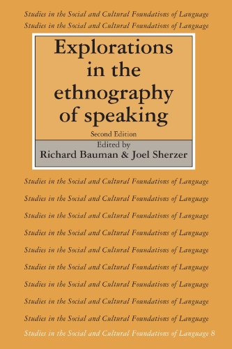 Explorations in the ethnography of speaking Cover