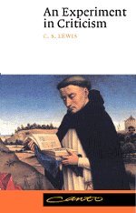 An experiment in criticism Cover