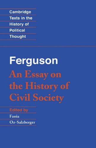 An essay on the history of civil society Cover