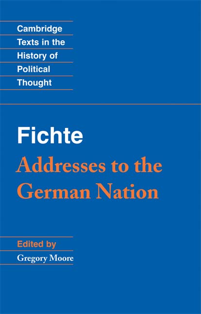 Addresses to the German nation Cover
