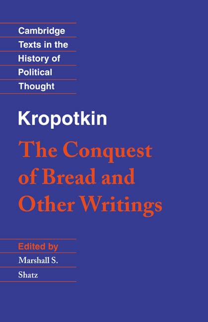 The conquest of bread and other writings Cover