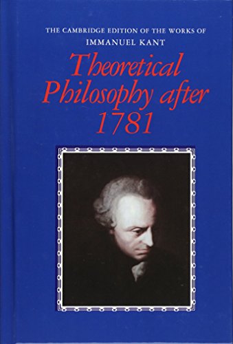 Theoretical Philosophy after 1781 Cover