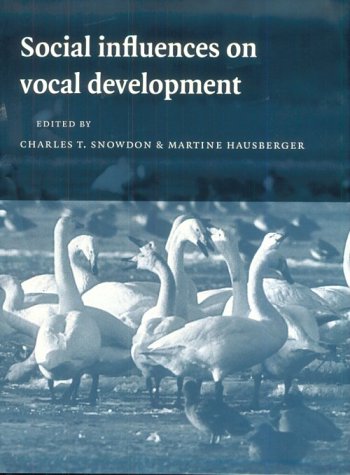 Social influences on vocal development Cover