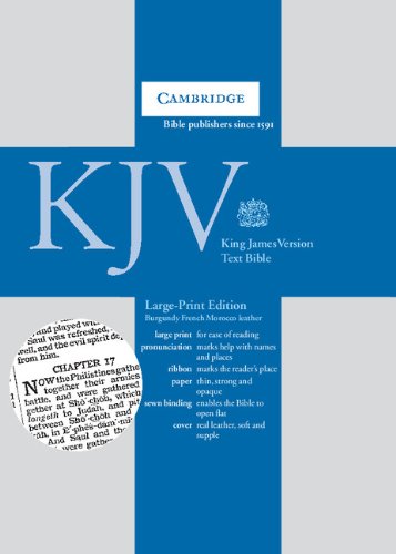 KJV Large-Print Text Edition (Burgundy French Morocco Leather) Cover