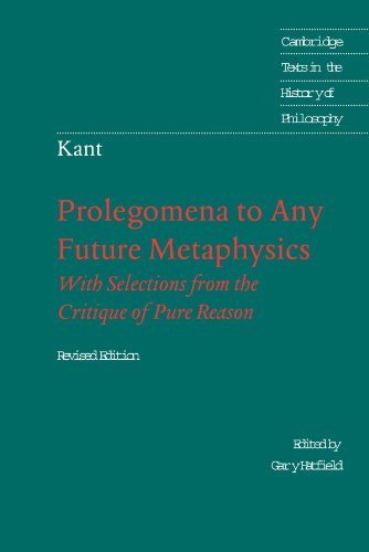 Prolegomena to any future metaphysics that will be able to come forward as science Cover