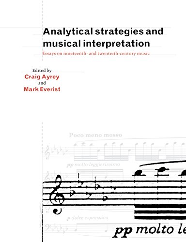 Analytical Strategies and Musical Interpretation Cover