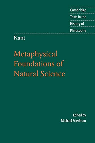 Metaphysical foundations of natural science Cover