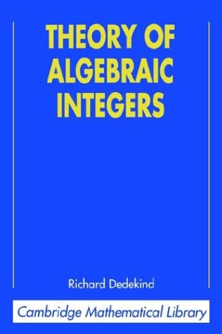 Theory of algebraic integers Cover