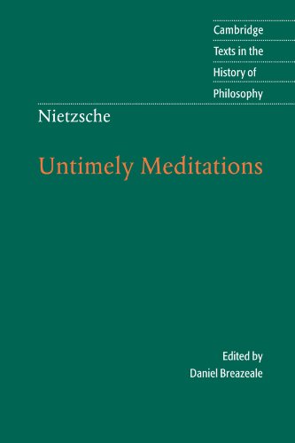 Untimely meditations Cover