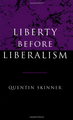 Liberty before liberalism Cover