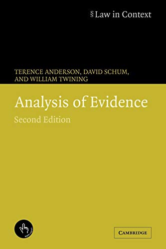 Analysis of evidence / Terence Anderson, David Schum, William Twining. Cover
