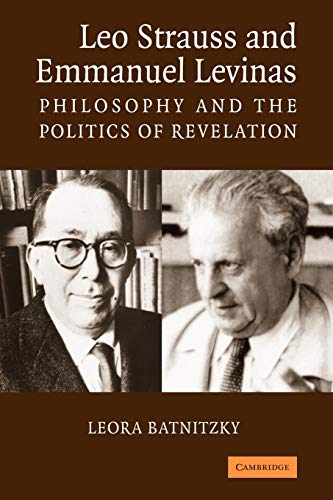 Leo Strauss and Emmanuel Levinas Cover