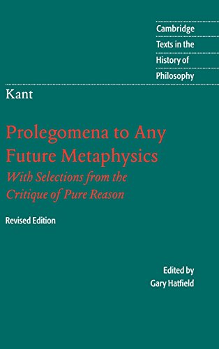Prolegomena to any future metaphysics that will be able to come forward as science Cover