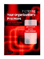 Mastering your organization's processes Cover
