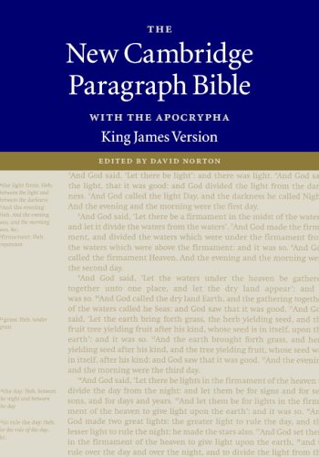 KJV New Cambridge Paragraph Bible with the Apocrypha Black French Morocco leather Cover