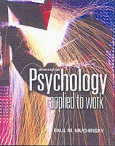 Psychology applied to work Cover