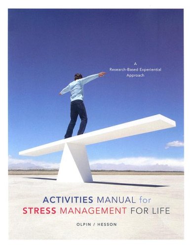 Activities Manual for Olpin/Hesson's Stress Management for Life Cover