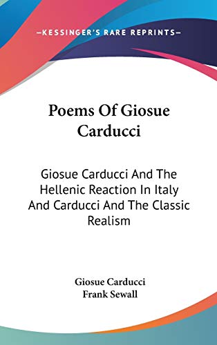 Poems Of Giosue Carducci Cover