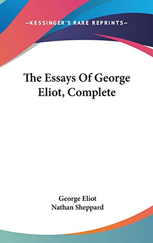 The Essays Of George Eliot, Complete Cover