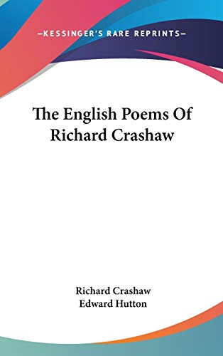 The English Poems Of Richard Crashaw Cover