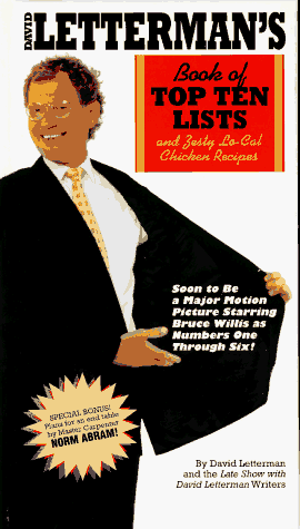 David Letterman's book of top ten lists and zesty lo-cal chicken recipes Cover