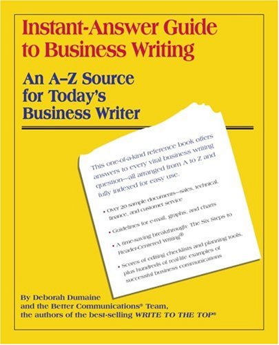Instant-Answer Guide to Business Writing Cover