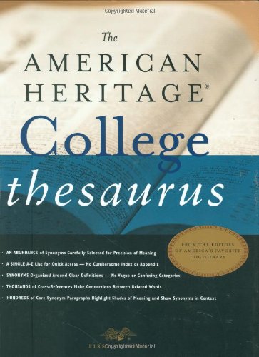 The American heritage college thesaurus. Cover