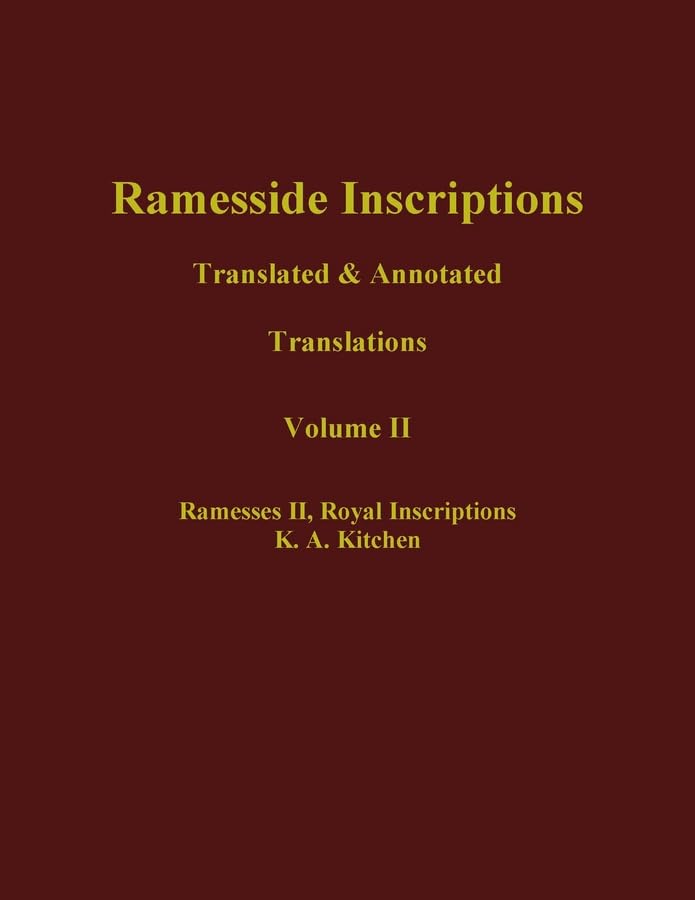 Ramesside inscriptions. Cover