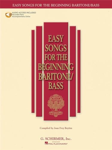 Easy Songs for the Beginning Baritone/Bass (Easy Songs for Beginning Singers) Cover