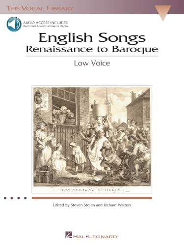 English Songs: Renaissance to Baroque - Low Voice (Book/CD) Cover