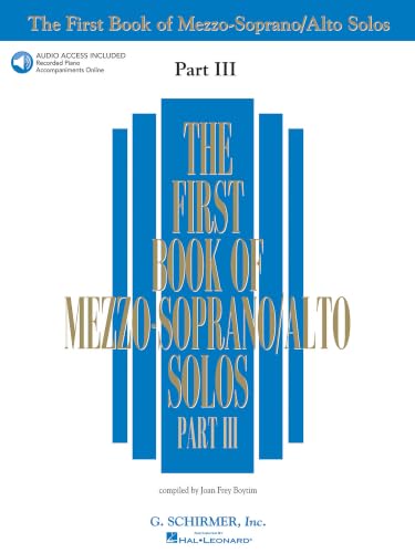 The First Book of Mezzo-Soprano/Alto Solos Part III (Book/CD) Cover
