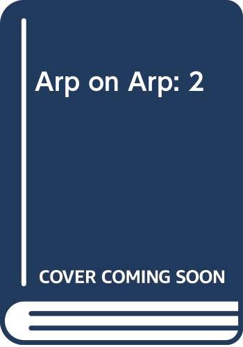 Arp on Arp: poems, essays, memories Cover