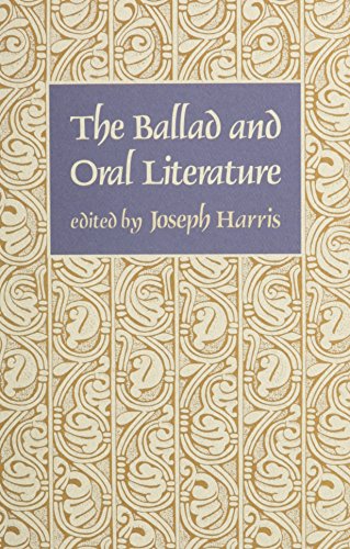 The Ballad and Oral Literature Cover