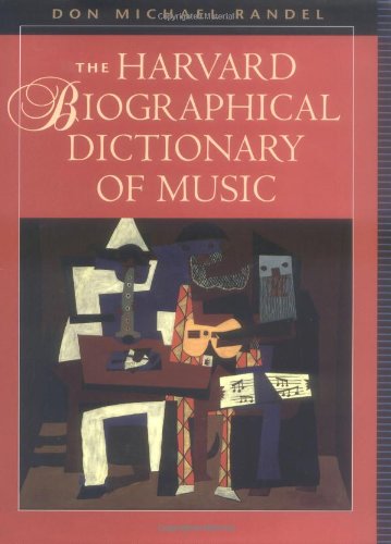The Harvard biographical dictionary of music Cover
