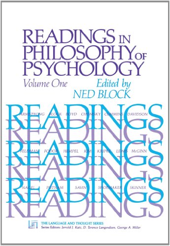Readings in Philosophy of Psychology, Volume I (Readings in Philosophy of Psychology) Cover