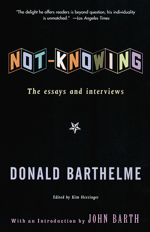 Not-Knowing Cover