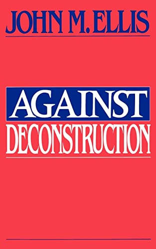 Against Deconstruction. Cover