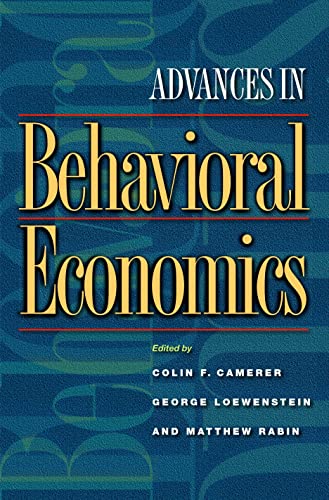 Advances in behavioral economics Cover