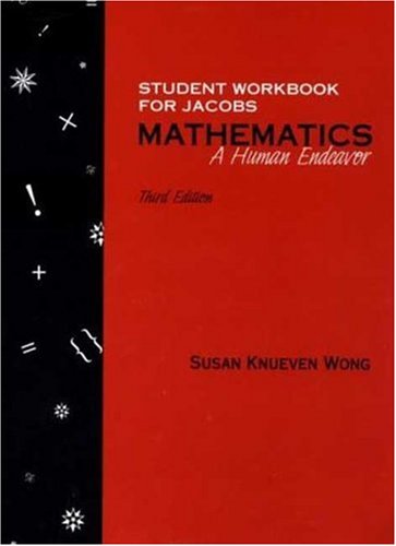 Student Workbook for Jacobs Mathematics Cover