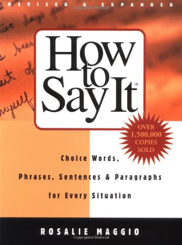 How to say it Cover