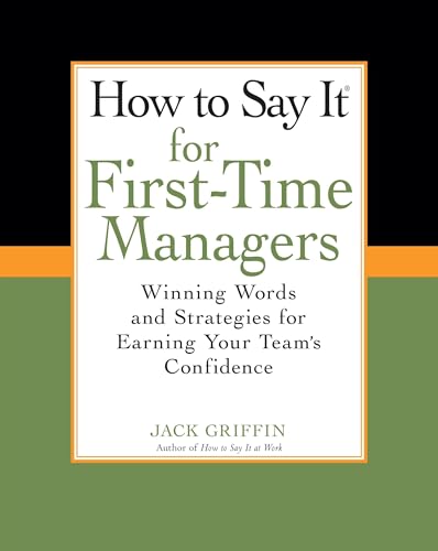How to say it for first-time managers Cover